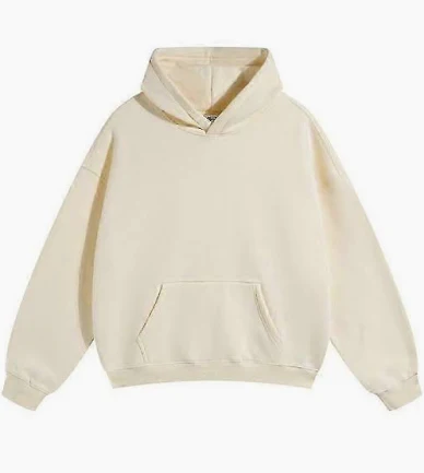 2XL - Off White Baggy Hoody